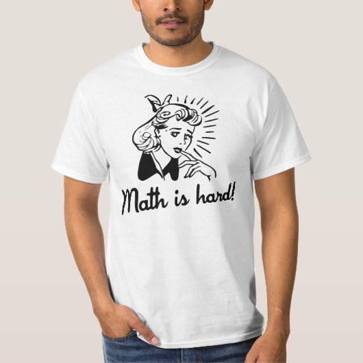 T-shirt Les maths sont dures (Devant)