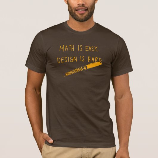 T-shirt Les maths sont faciles, hommes (Devant)