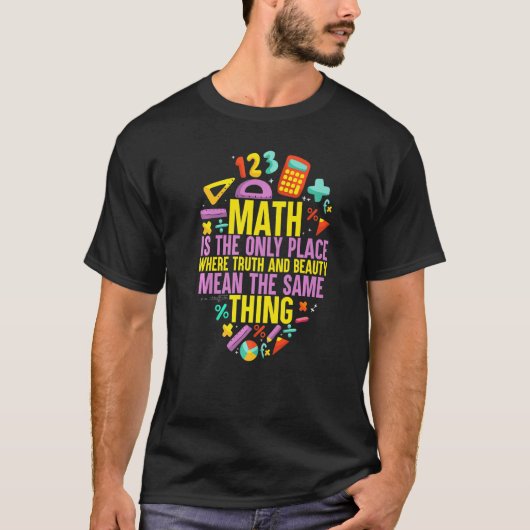 T-shirt Les Maths Sont Le Seul Enseignant Des Maths De Vér (Devant)