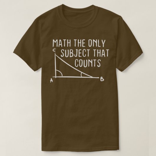 T-shirt Les maths sont le seul sujet qui compte 22 (Design devant)