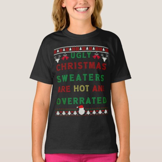 T-shirt Les mauvais pulls de Noël sont chauds et surévalué (Devant)