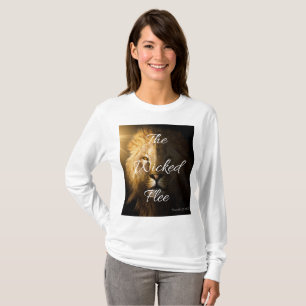 T-shirt Les méchants fuient les proverbes 28:1 Manches lon