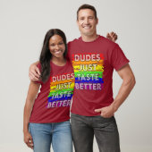 T-shirt Les mecs mangent une meilleure idée de cadeau Gay  (Unisexe)
