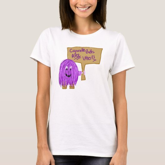 T-shirt les mégot sont des ordures (Devant)