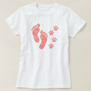 T-shirt Les meilleures pattes de chien et empreintes