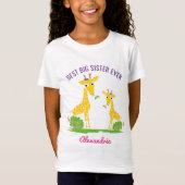 T-Shirt Les meilleures soeurs de grande soeur de girafe (Devant)
