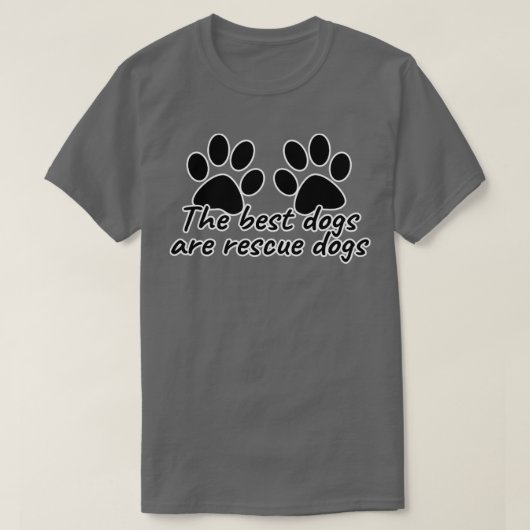 T-shirt Les Meilleurs Chiens Sont Les Chiens Secourus (Design devant)