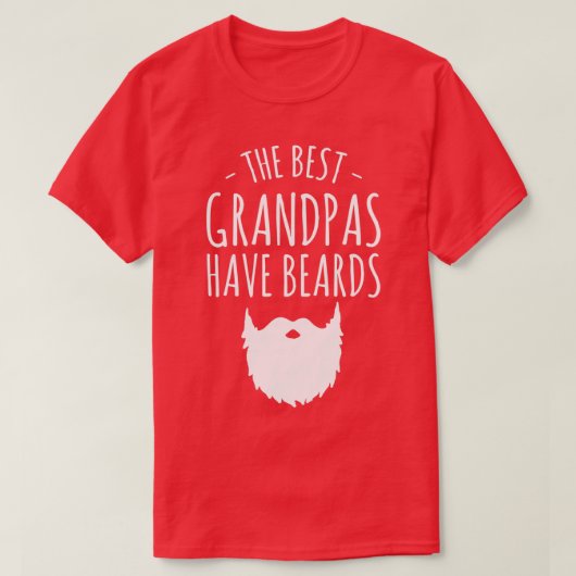 T-shirt Les meilleurs grands-pas ont la barbe barbu grand- (Design devant)