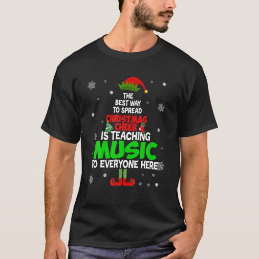 T-shirt Les meilleurs moyens de répandre Noël Cheer Est En (Devant)