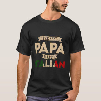 T-shirt Les meilleurs Papa sont Drapeau Italien Papa Itali