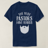 T-shirt Les meilleurs pasteurs ont la barbe Funny Pastor C (Design devant)