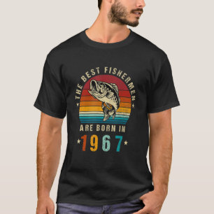 T-shirt Les Meilleurs Pêcheurs Sont Nés En 1967 Pêche Vint