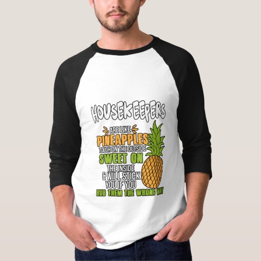 T-shirt Les Ménagères Sont Comme Des Ananas. (Devant)