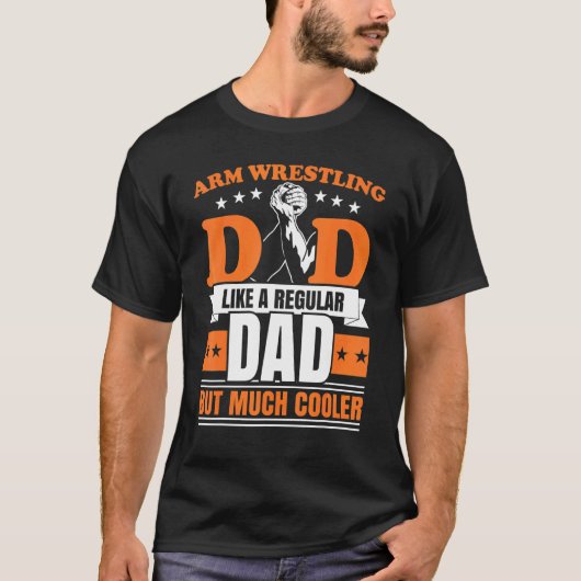 T-shirt Les Mens Arm Lutter Papa Comme Un Papa Régulier Ma (Devant)