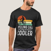 T-shirt Les Mens Cyclant Papa Comme Un Père Régulier Mais (Devant)