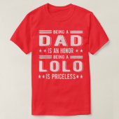 T-shirt Les Mens Étant Lolo Grand-Père Best Lolo Grand-Pèr (Design devant)