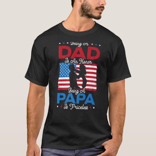 T-shirt Les Mens Être Papa Est Un Honneur Être Un Papa Est (Devant)