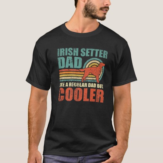 T-shirt Les Mens Irlandais Setter Papa Comme Un Papa Régul (Devant)