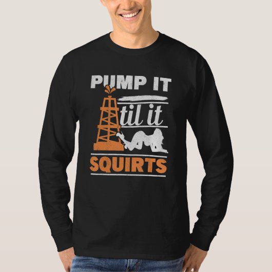 T-shirt Les Mens Le Pompent Jusqu'À Ce Qu'Il Éjacule L'Hui (Devant)