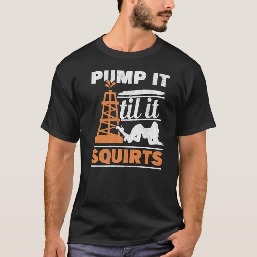 T-shirt Les Mens Le Pompent Jusqu'À Ce Qu'Il Éjacule L'Hui (Devant)