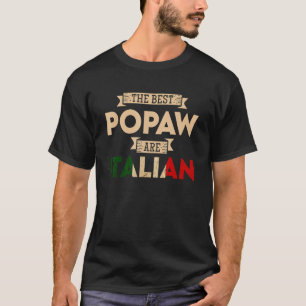 T-shirt Les Mens Les Meilleurs Popaw Sont Drapeau Italien