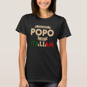 T-shirt Les Mens Les Meilleurs Popo Sont Drapeau Italien P
