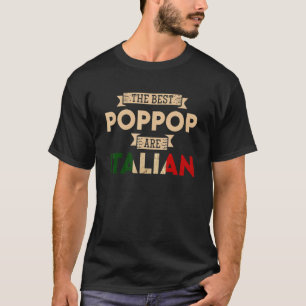 T-shirt Les Mens Les Meilleurs Poppop Sont Drapeau Italien
