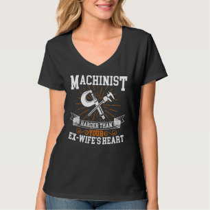 T-shirt Les Mens Machiniste Plus Harder Que Votre Ex Wifes