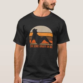 T-shirt Les Mens Me Versent Du Gravé