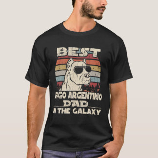 T-shirt Les Mens Meilleur Dogo Argentino Papa Dans Le Vint