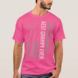 T-shirt Les Mens Meilleur Grampy Jamais Drapeau Américain
