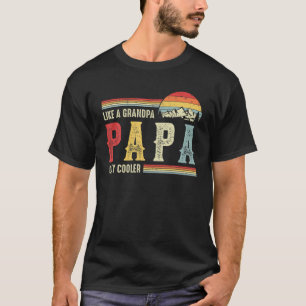 T-shirt Les Mens Papa Comme Un Grand-Père Seulement Glaci