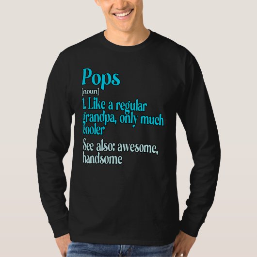 T-shirt Les Mens Pops Comme Un Grand-Père Régulier Seuleme (Devant)