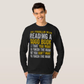T-shirt Les Mens Problème Avec La Lecture D'Un Bon Livre V (Devant entier)