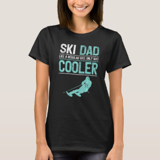 T-shirt Les Mens Ski Papa Comme Un Père Glacière Régulier