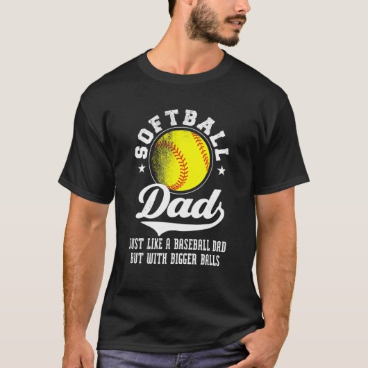 T-shirt Les Mens Softball Papa Comme Un Père De Baseball A (Devant)