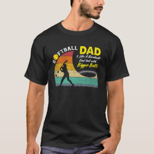 T-shirt Les Mens Softball Papa Comme Un Père De Baseball M