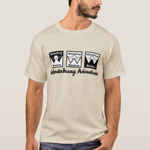 T-shirt Les Mens Tri-Logo de Wonderhussy Adventures