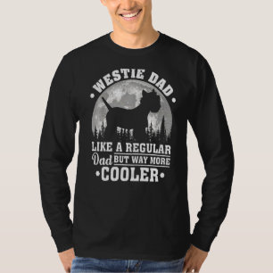 T-shirt Les Mens Westie Papa Comme Un Papa Régulier Westie