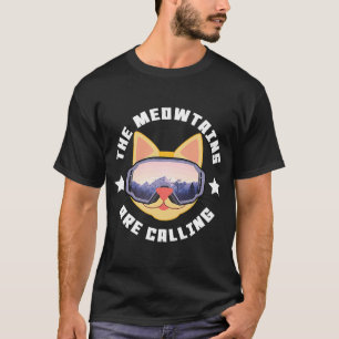 T-shirt Les Meowtains Appelent Chats Sports D'Hiver Ski