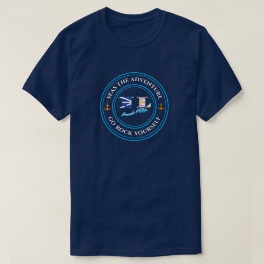T-shirt Les mers de Terre-Neuve l'aventure vont la roche (Design devant)
