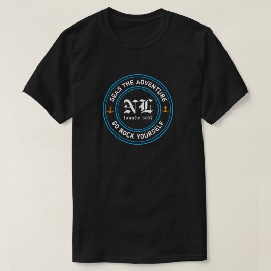 T-shirt Les mers l'aventure vont le founde 1497 de la (Design devant)