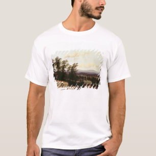 T-shirt Les meules de foin s'approchent d'une rivière,