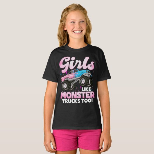 T-shirt Les Mignonnes Filles De Camion Monster Comme Les C (Devant entier)