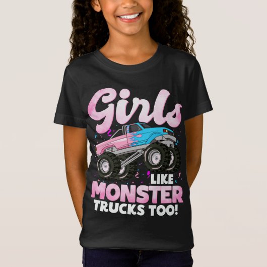 T-Shirt Les Mignonnes Filles De Camion Monster Comme Les C (Devant)