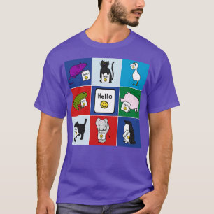 T-shirt Les mignons animaux disent bonjour