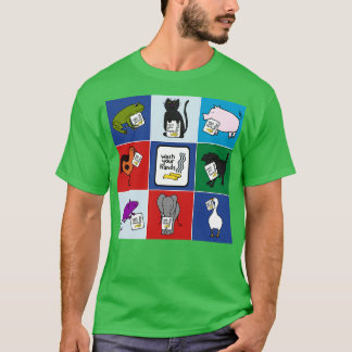 T-shirt Les mignons animaux disent Laver vos mains