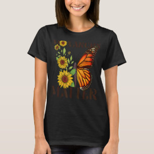 T-shirt Les monarques comptent Monarque Papillon Plante Mi