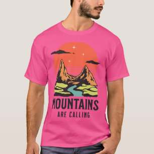 T-shirt Les Montagnes Appelent Le Temps D'Aventure Voyager