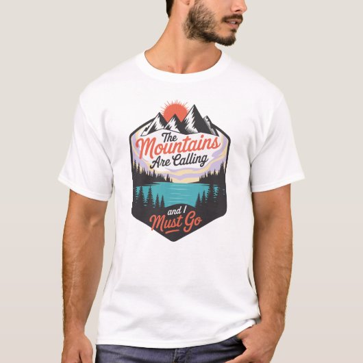 T-shirt Les Montagnes Appelent - Nature Adventure (Devant)